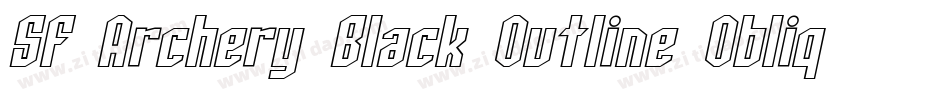 SF Archery Black Outline Oblique字体转换